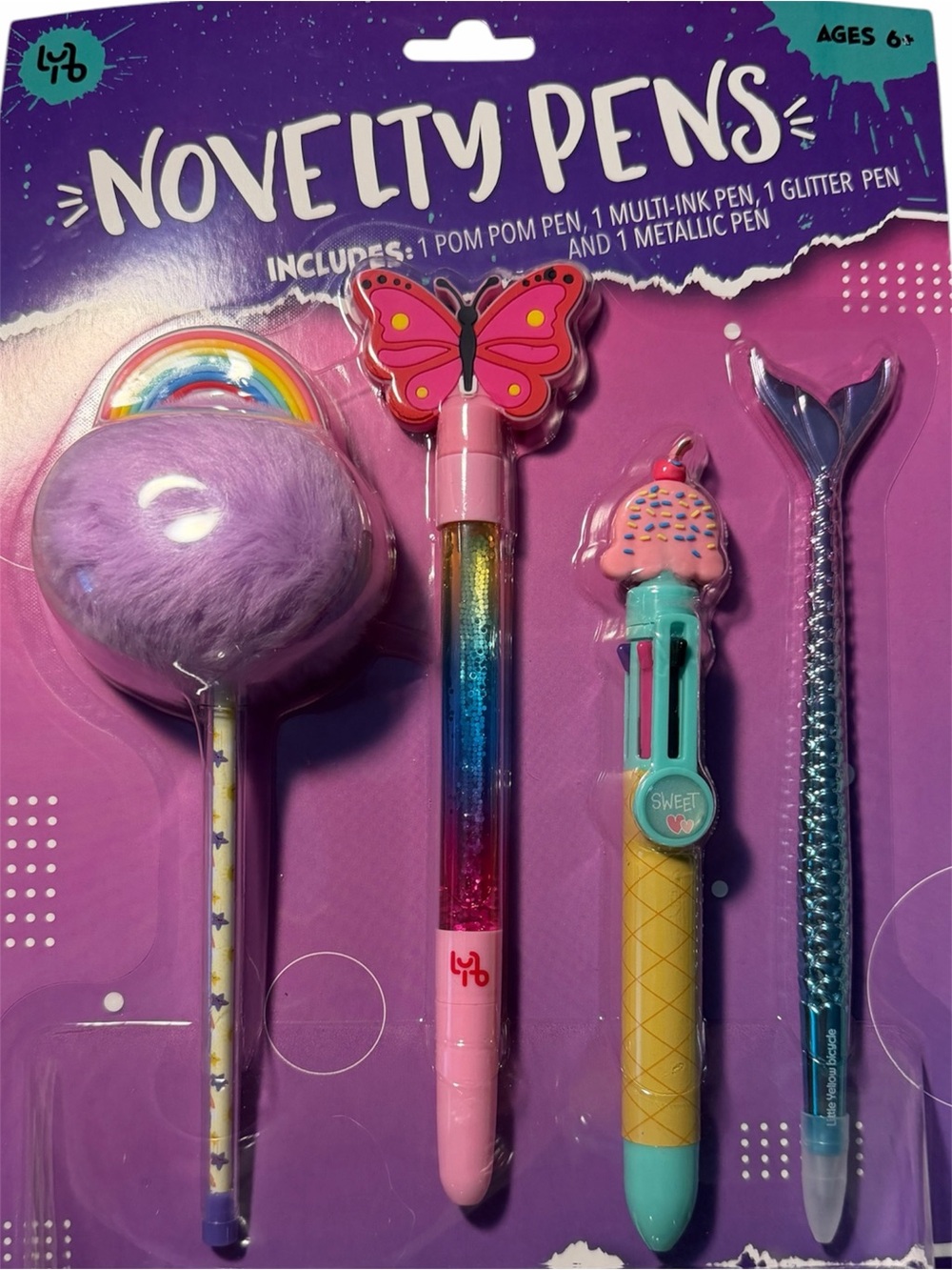 Novelty pens! 4 included! Brand new in package! Buy and trade with friends! New